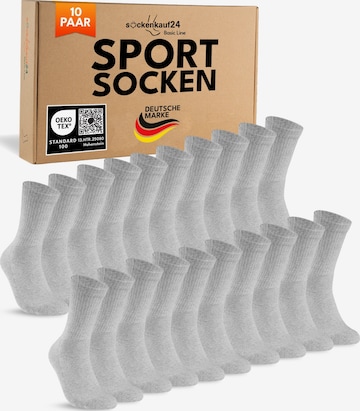 sockenkauf24 Athletic Socks in Grey: front