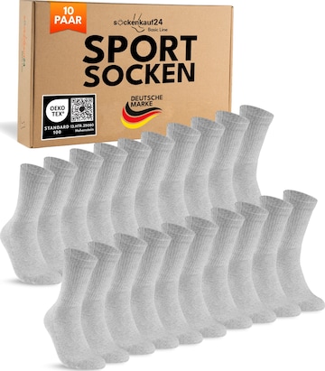 sockenkauf24 Athletic Socks in Grey: front