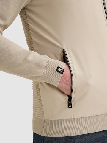 Giacchetta 'Cardigan in cotton/modal with zipper closure' di VANGUARD in grigio