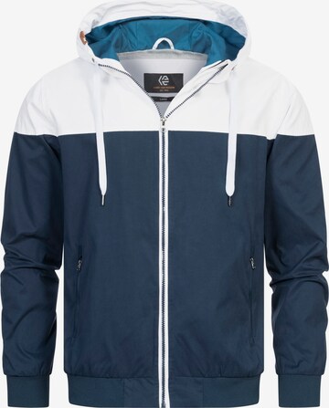 INDICODE Winter Jacket in Blue: front