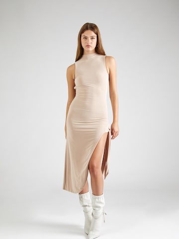 Misspap Jurk in Beige: voorkant