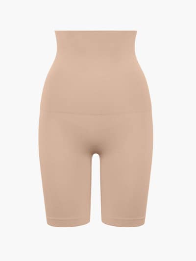 cfab (formerly creamy fabrics) Pantalon modelant 'High Waisted Shaping Shorts' en XS en beige, Vue avec produit