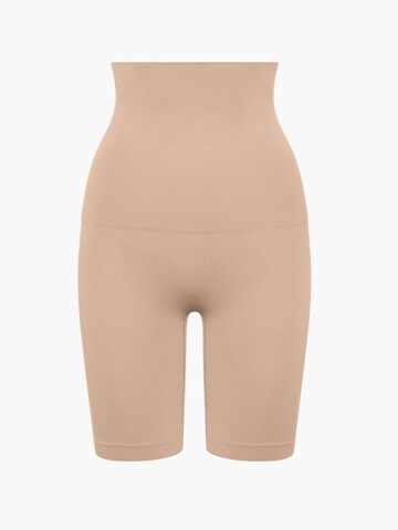 cfab (formerly creamy fabrics) Shaping Pants 'High Waisted Shaping Shorts' in Beige: front