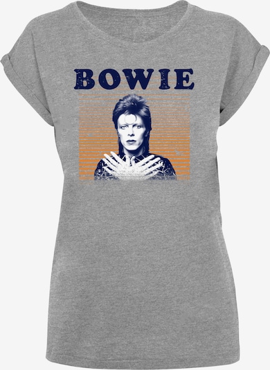 F4NT4STIC T-shirt 'David Bowie Orange Stripes' en bleu / gris / orange / blanc, Vue avec produit