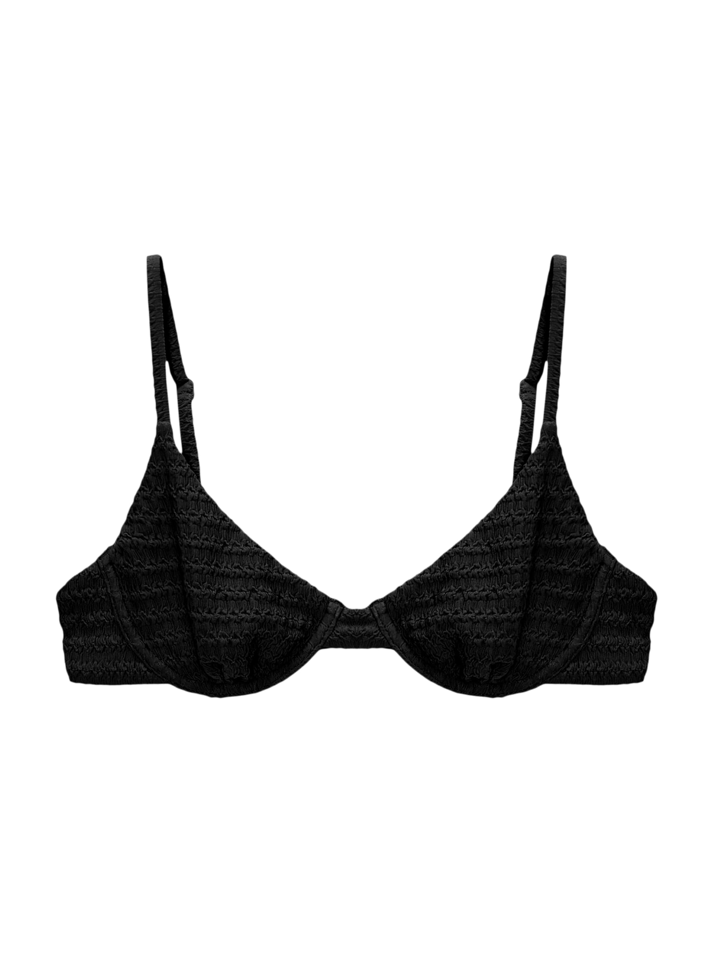 Pull&Bear Triangel Bikinioverdel i sort: forside