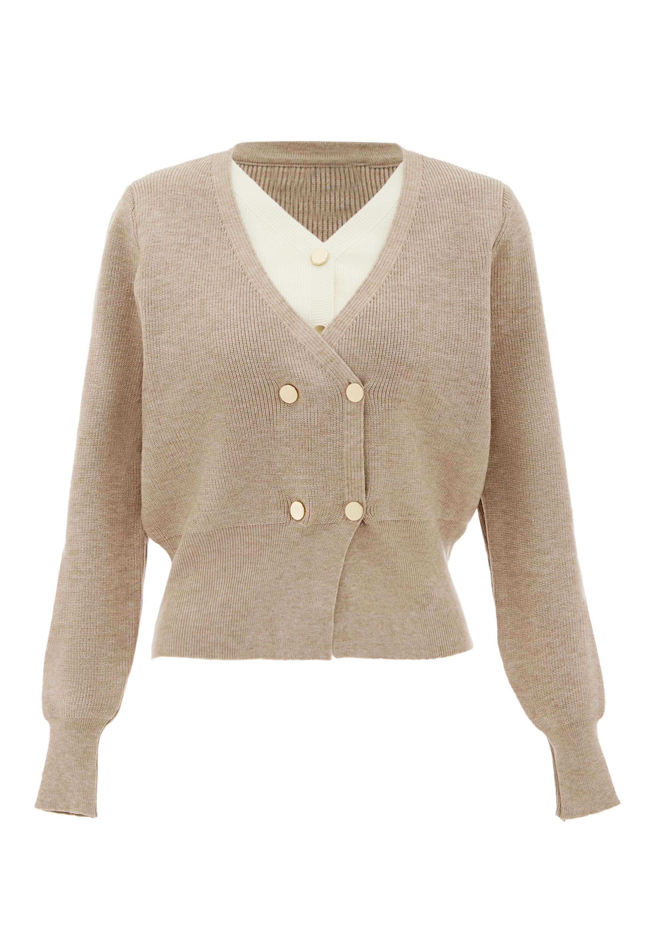 Pull-over NAEMI en beige : devant