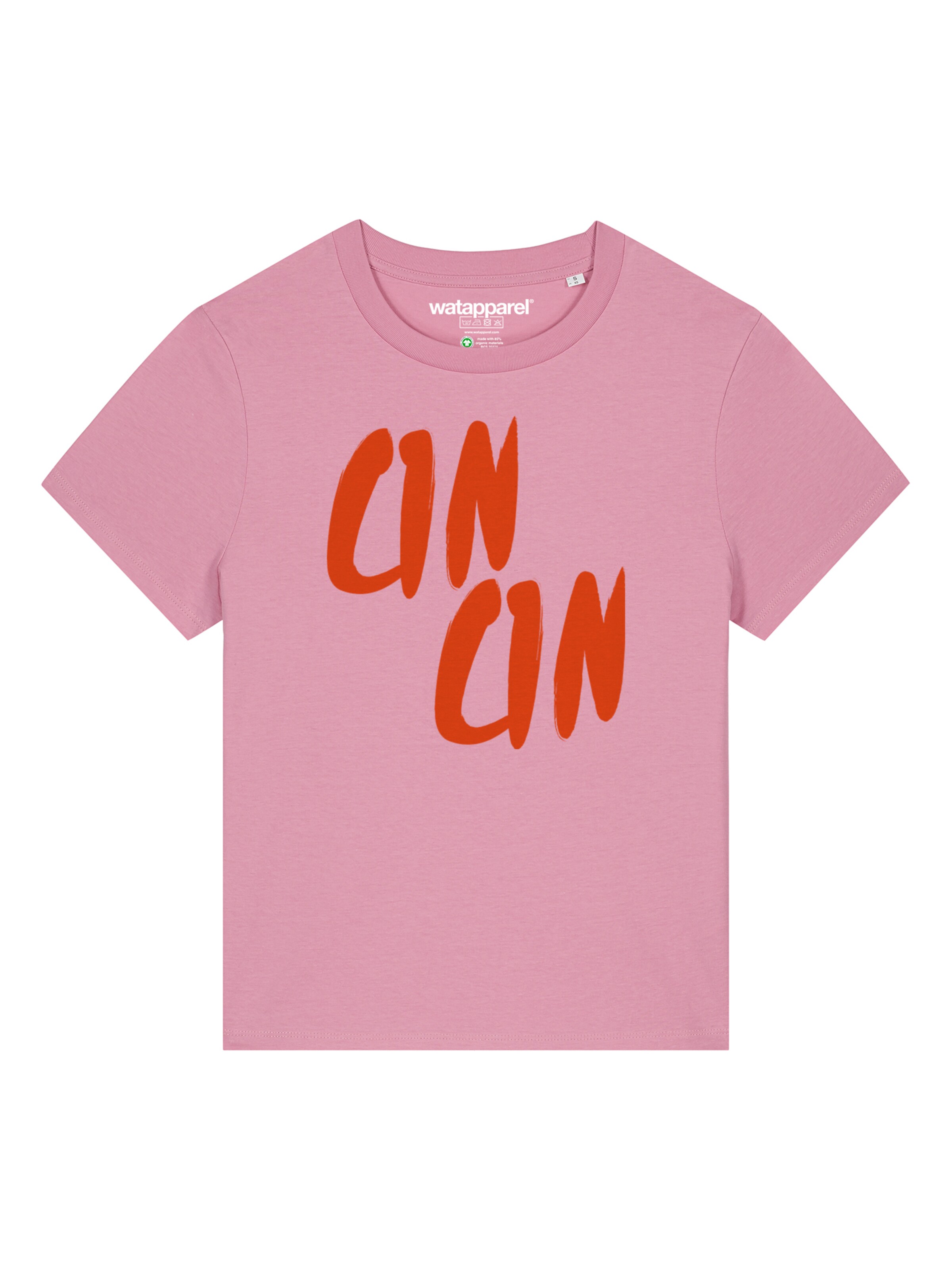 Maglietta 'Cin Cin' di Watapparel in rosa: frontale