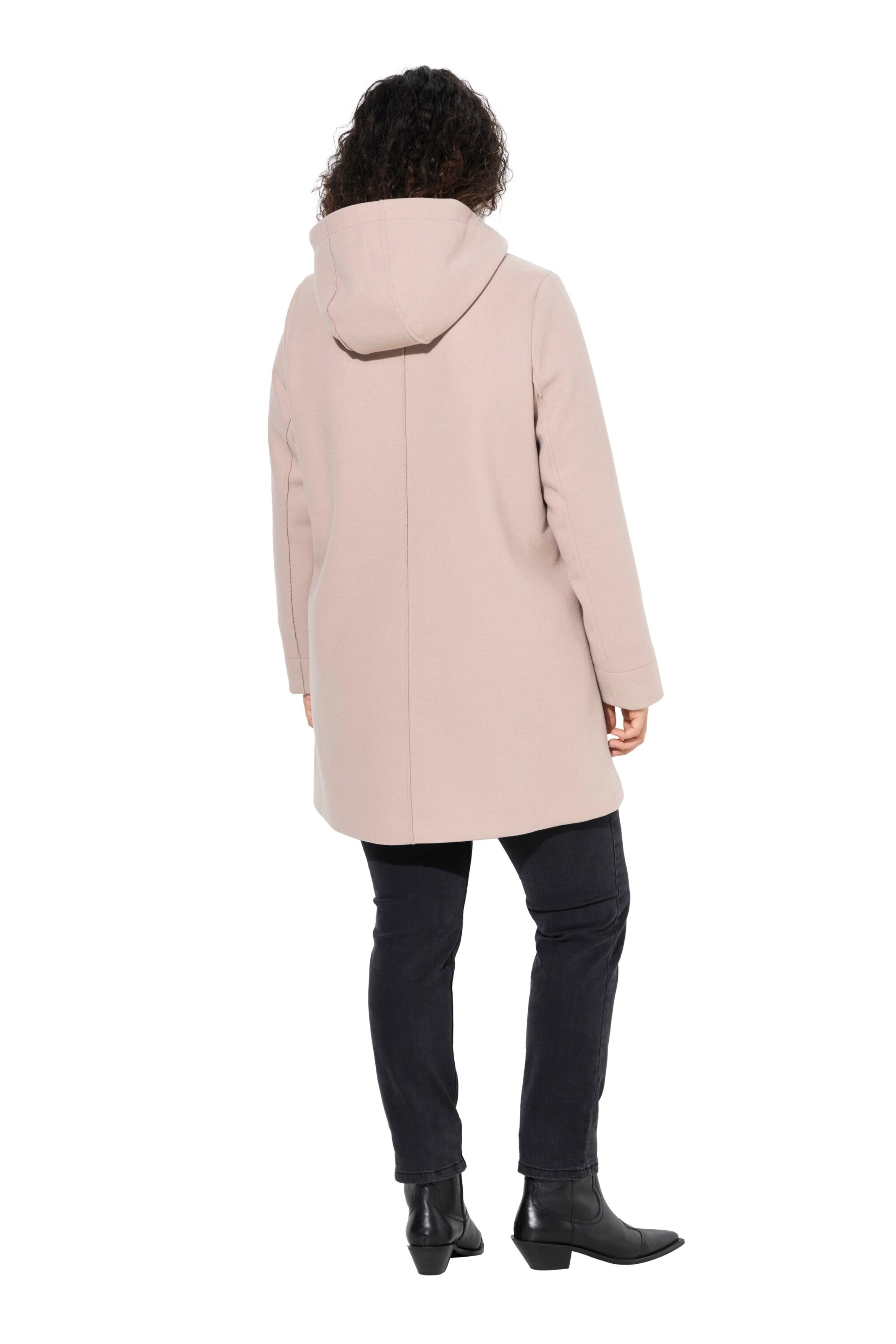 Ulla Popken Between-Seasons Coat in Pink