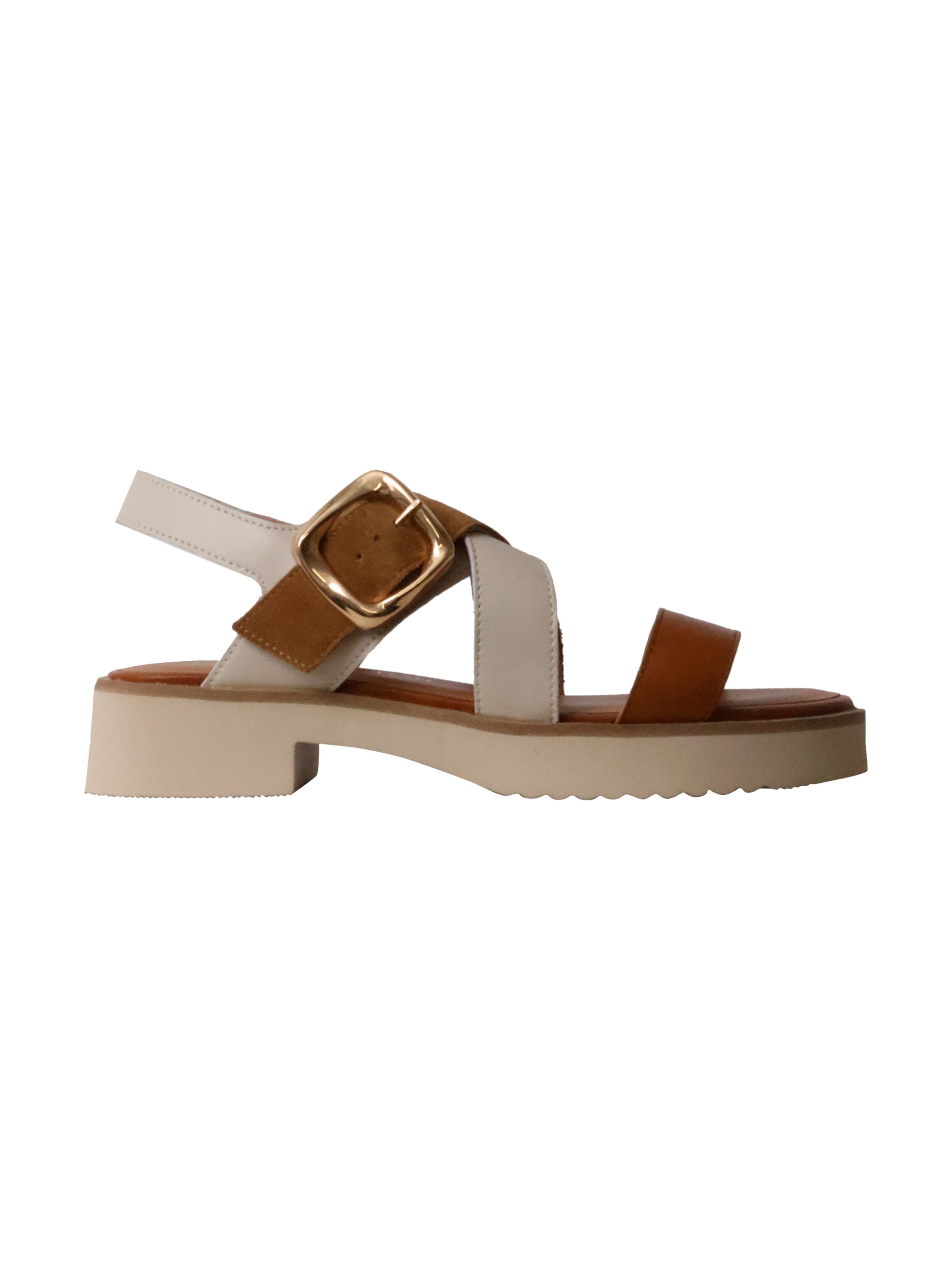 Sandalo 'Danae Ledersandalen' di Emilie Karston in beige
