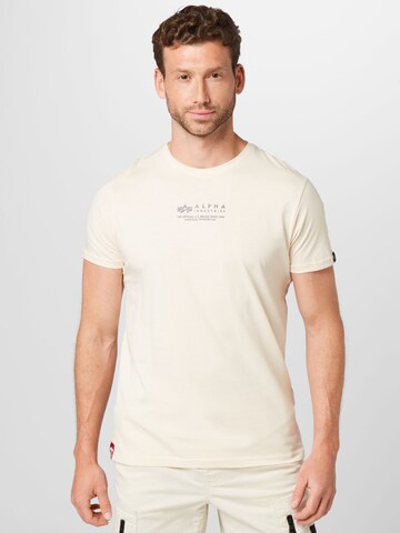 ALPHA INDUSTRIES T-Shirt in Weiß: Vorderseite