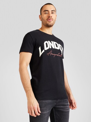 AÉROPOSTALE Majica 'LONDON' | črna barva: sprednja stran