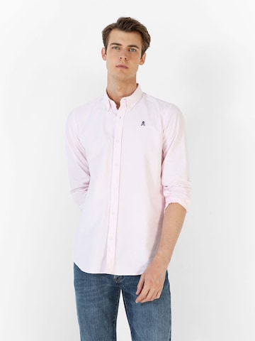 Scalpers Regular fit Overhemd in Roze: voorkant