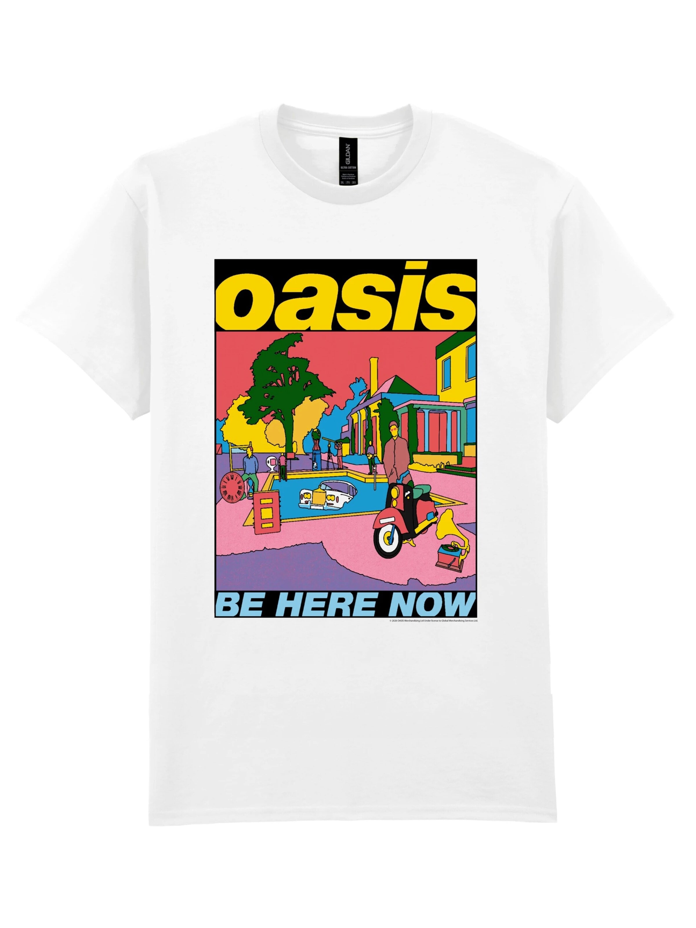 Oasis Shirt 'Oasis- Be Here Now Full C T-Shirt' in Wit