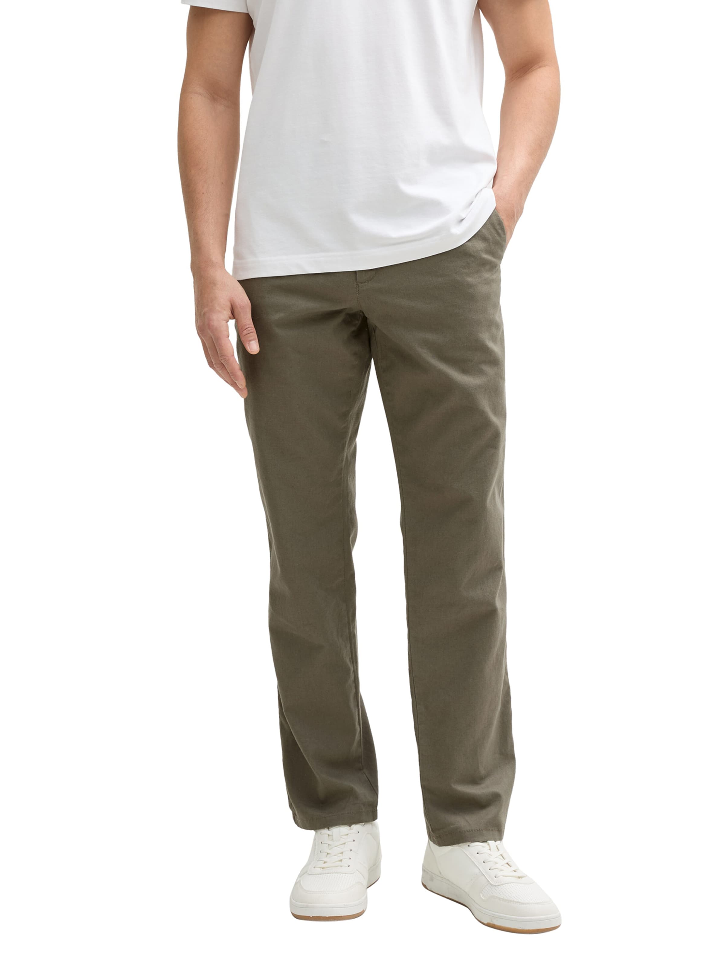 regular Pantaloni chino di TOM TAILOR in verde: frontale