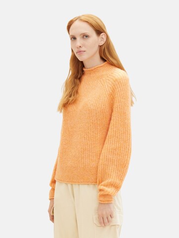 TOM TAILOR DENIM Sweater in Orange: front