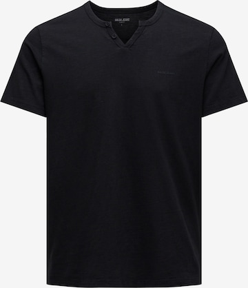 T-Shirt Salsa Jeans en noir : devant