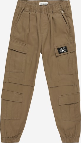 Calvin Klein Jeans Trousers in Brown: front