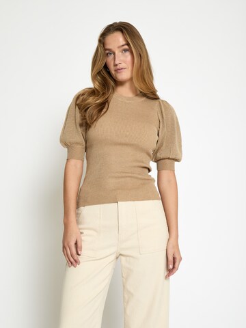 Pullover 'Fine' di minus in beige: frontale