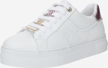 GUESS - Sapatilhas baixas 'GIELLA' em branco: frente