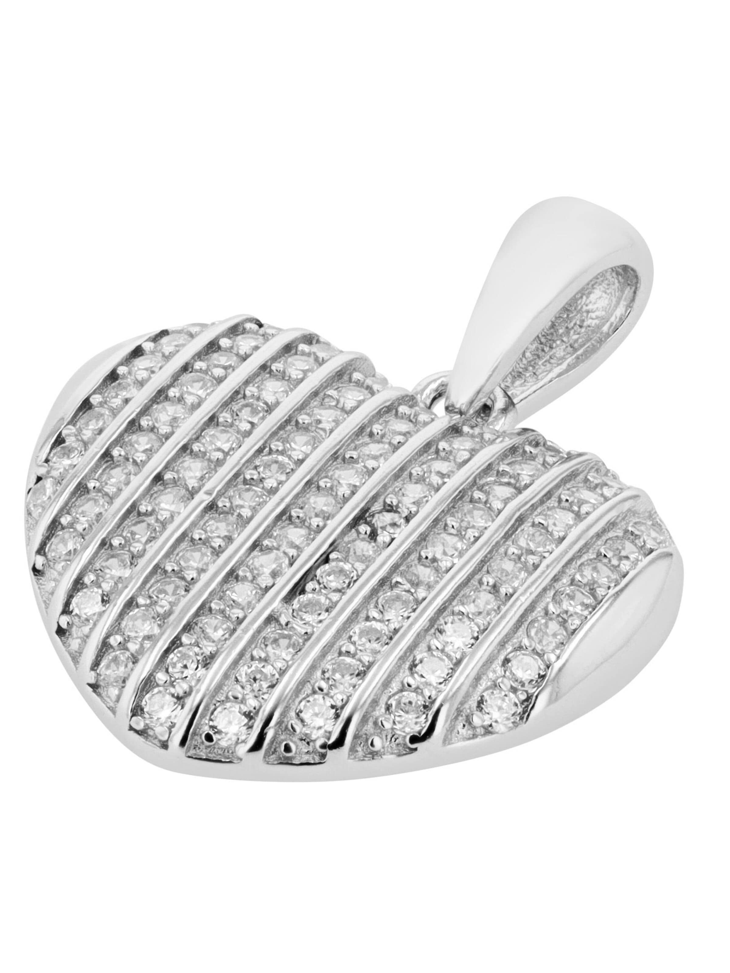 Akzent Pendant '"Nevaeh" aus 925 Sterlingsilber, rhodiniert, langlebig' in Silver: front