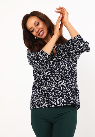 Awesome Apparel Blouse in Blue: front