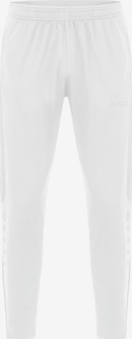 JAKO Workout Pants in White: front