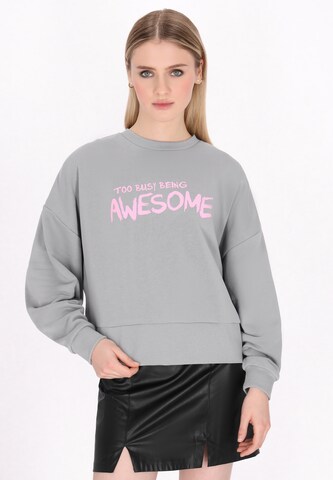 Sweat-shirt 'Comfy' myMo ROCKS en gris : devant
