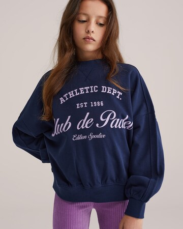 WE FashionSweater majica - plava boja: prednji dio