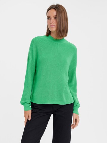 VERO MODA Пуловер 'LEXSUN' в зелено: отпред