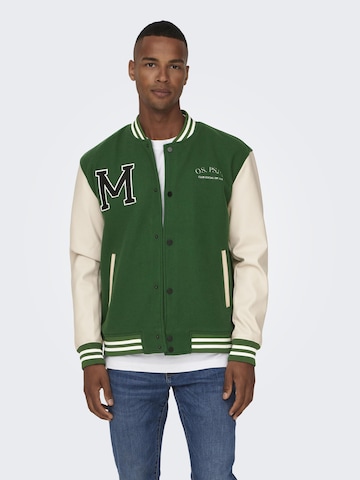 Veste mi-saison 'Jay' Only & Sons en vert