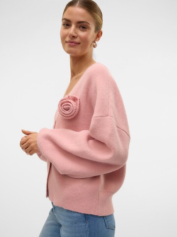 VERO MODA Gebreid vest 'VMCarrie' in Roze