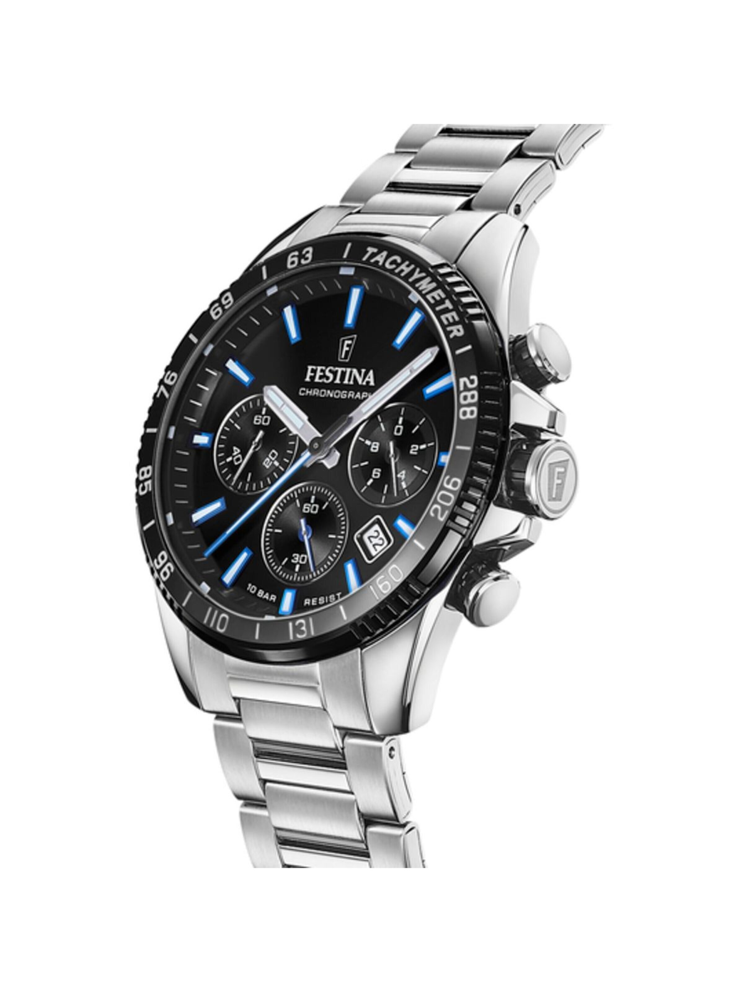 FESTINA Zegarek analogowy 'Chronograph TIMELESS CHRONOGRAPH' w kolorze czarny