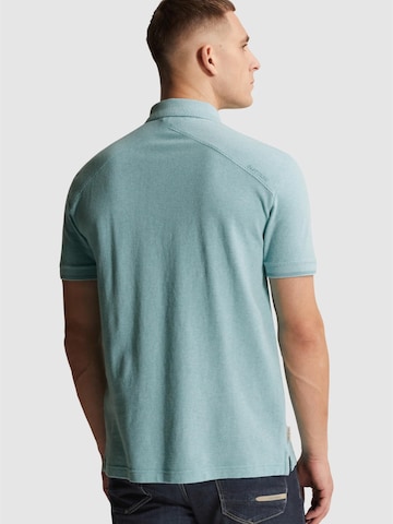 Maglietta 'Slim fit polo shirt with allover texture' di CAST IRON in blu