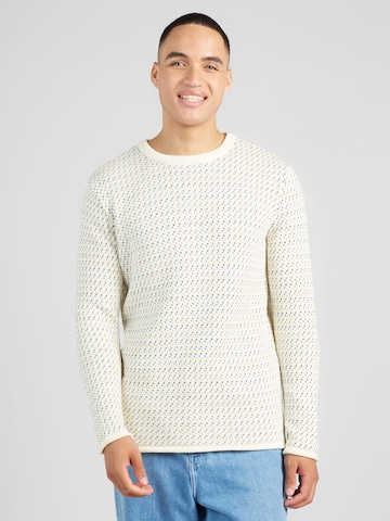 KnowledgeCotton Apparel Sweater in White: front