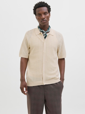JACK & JONES Regular fit Overhemd in Beige: voorkant