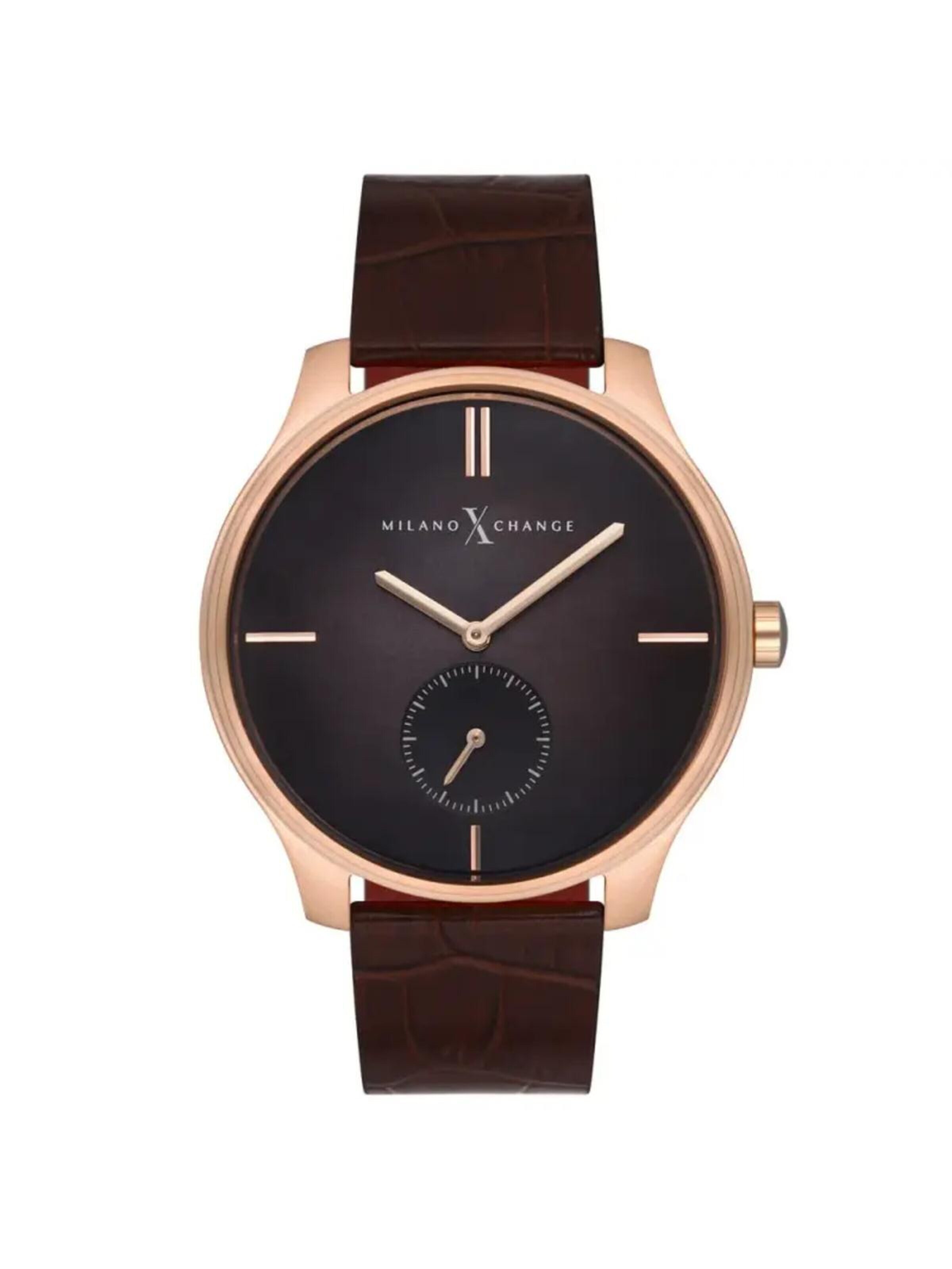 Orologio analogico 'Milano X Change Analog Men Watch MEX3125' di Milano X Change in marrone: frontale