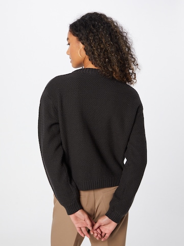 ICHI Knit Cardigan in Black