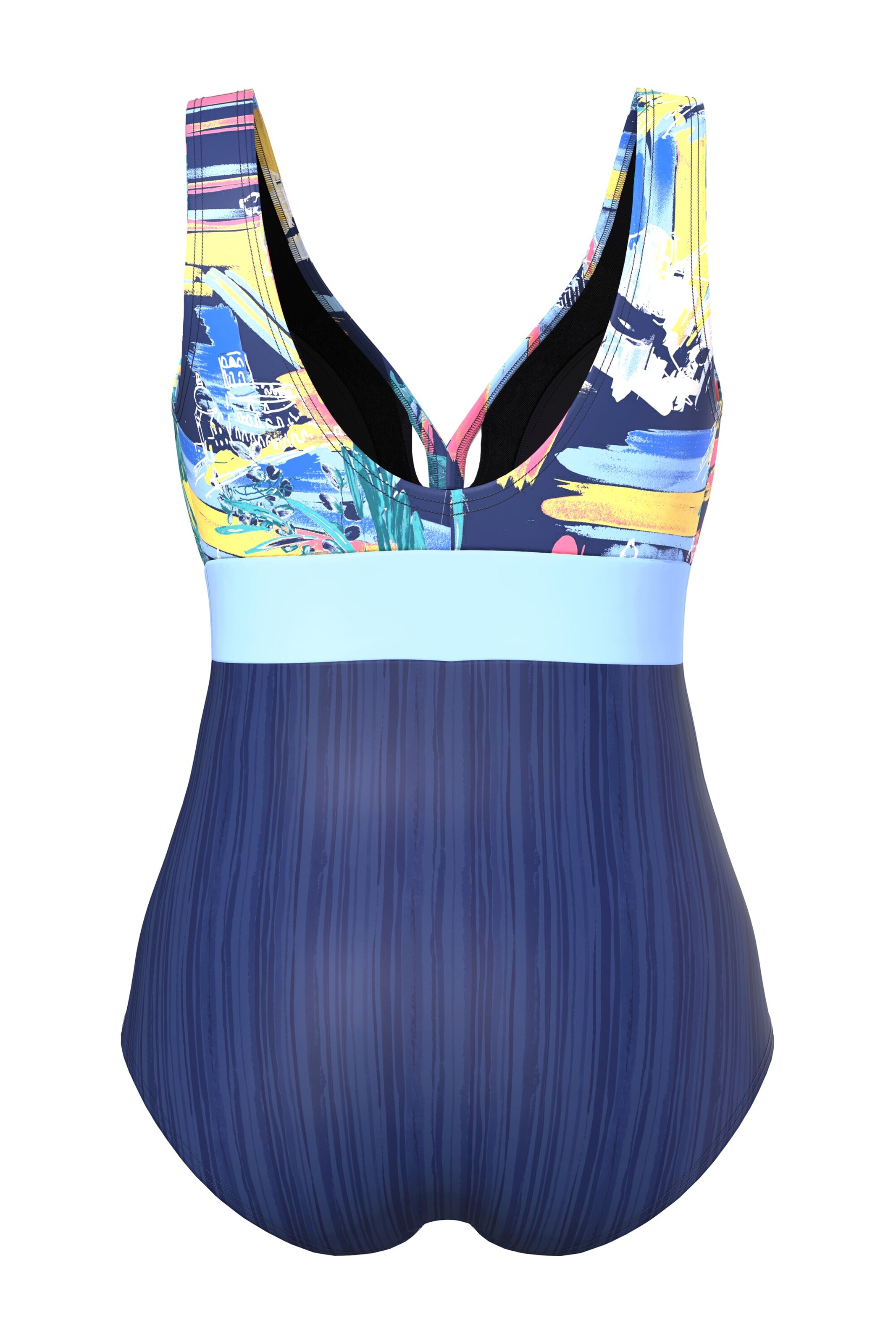 Ulla Popken Badeanzug in Blau