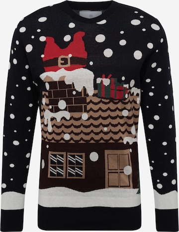 Kronstadt Sweater 'Christmas' in Black: front