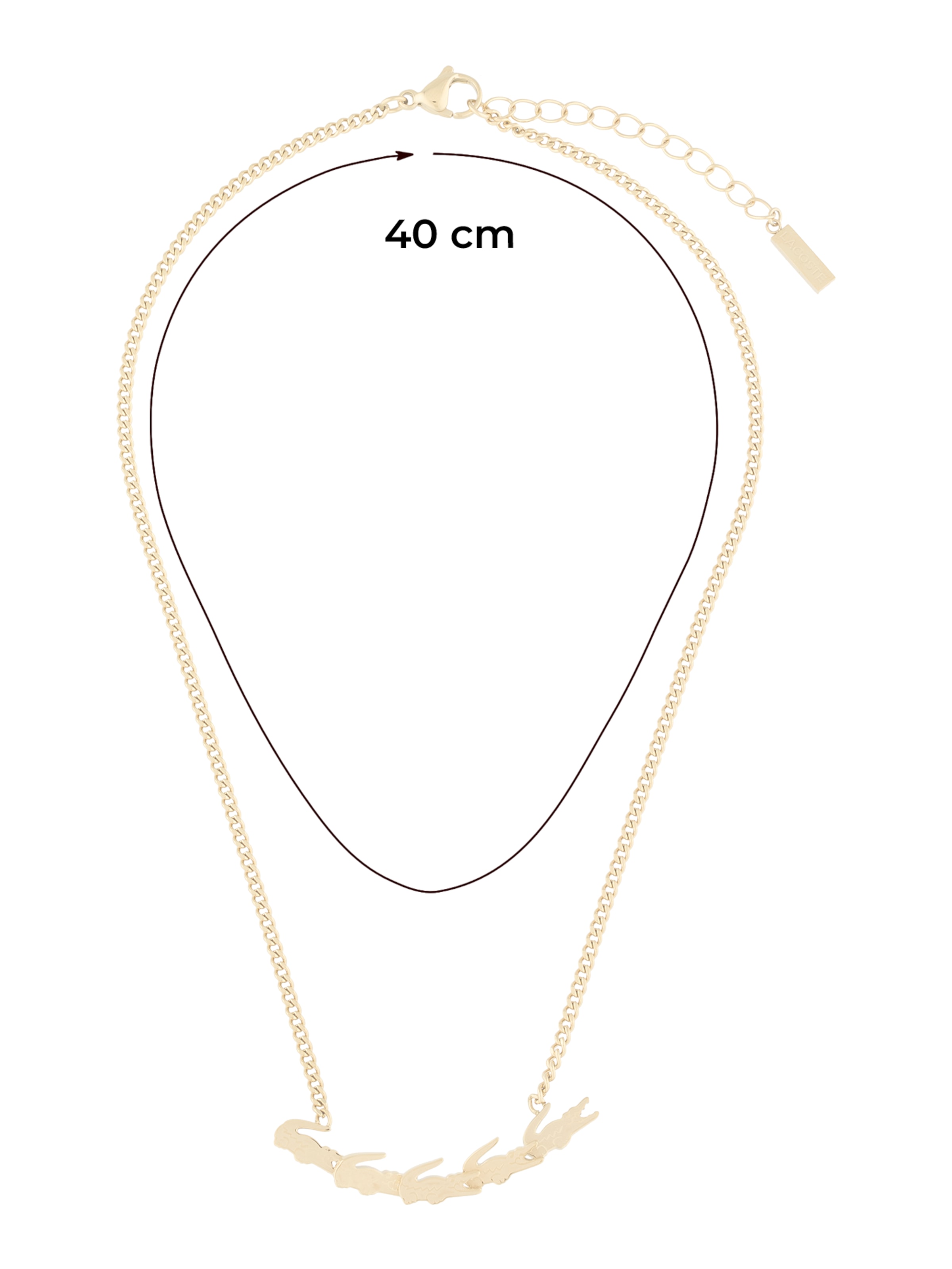 LACOSTE Цепочка 'Crocodile' в Золотой