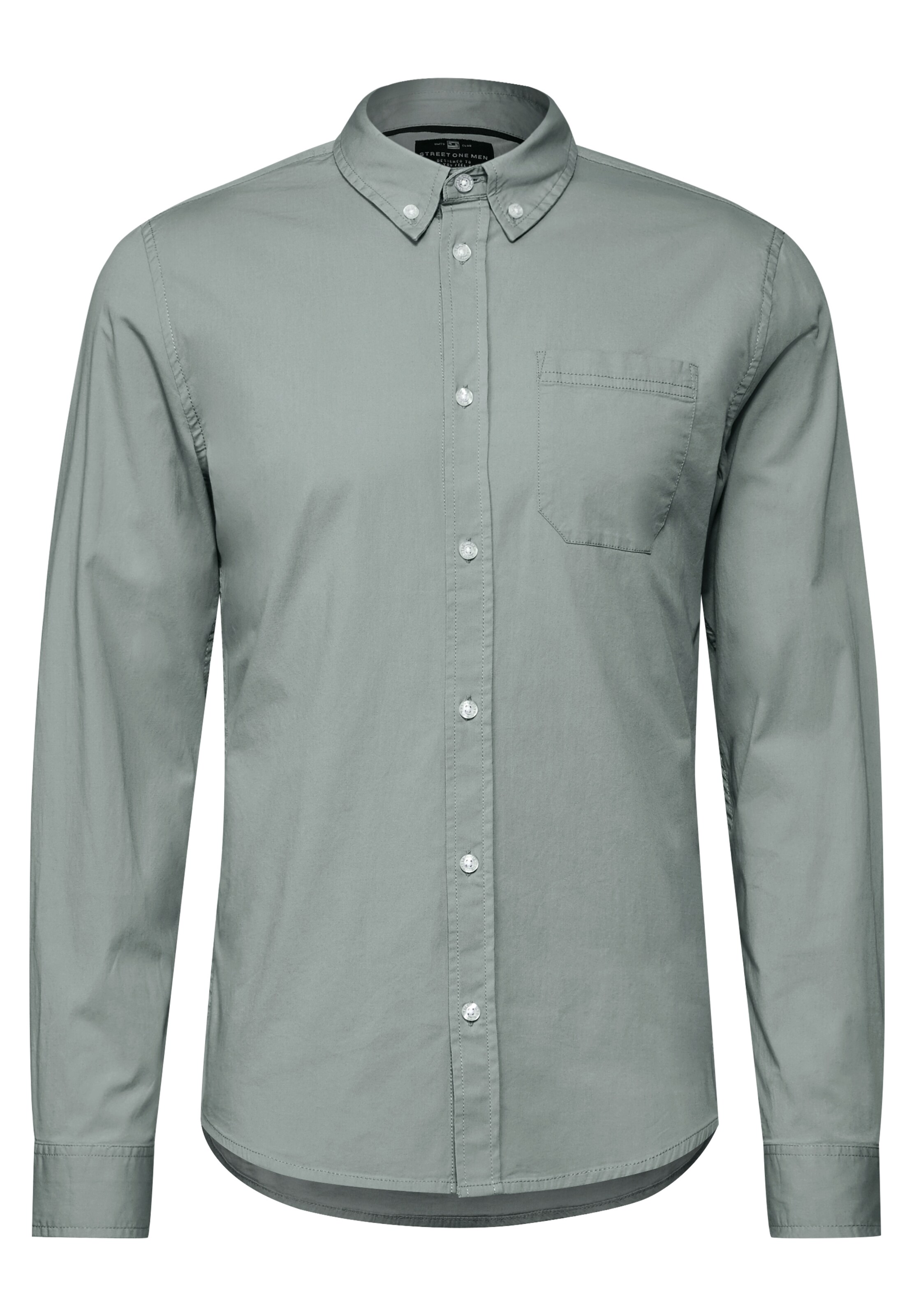 Street One MEN Button Up Shirt in Green: front