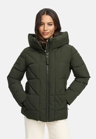 Veste d’hiver 'Kuschelnasee 16' MARIKOO en vert : devant