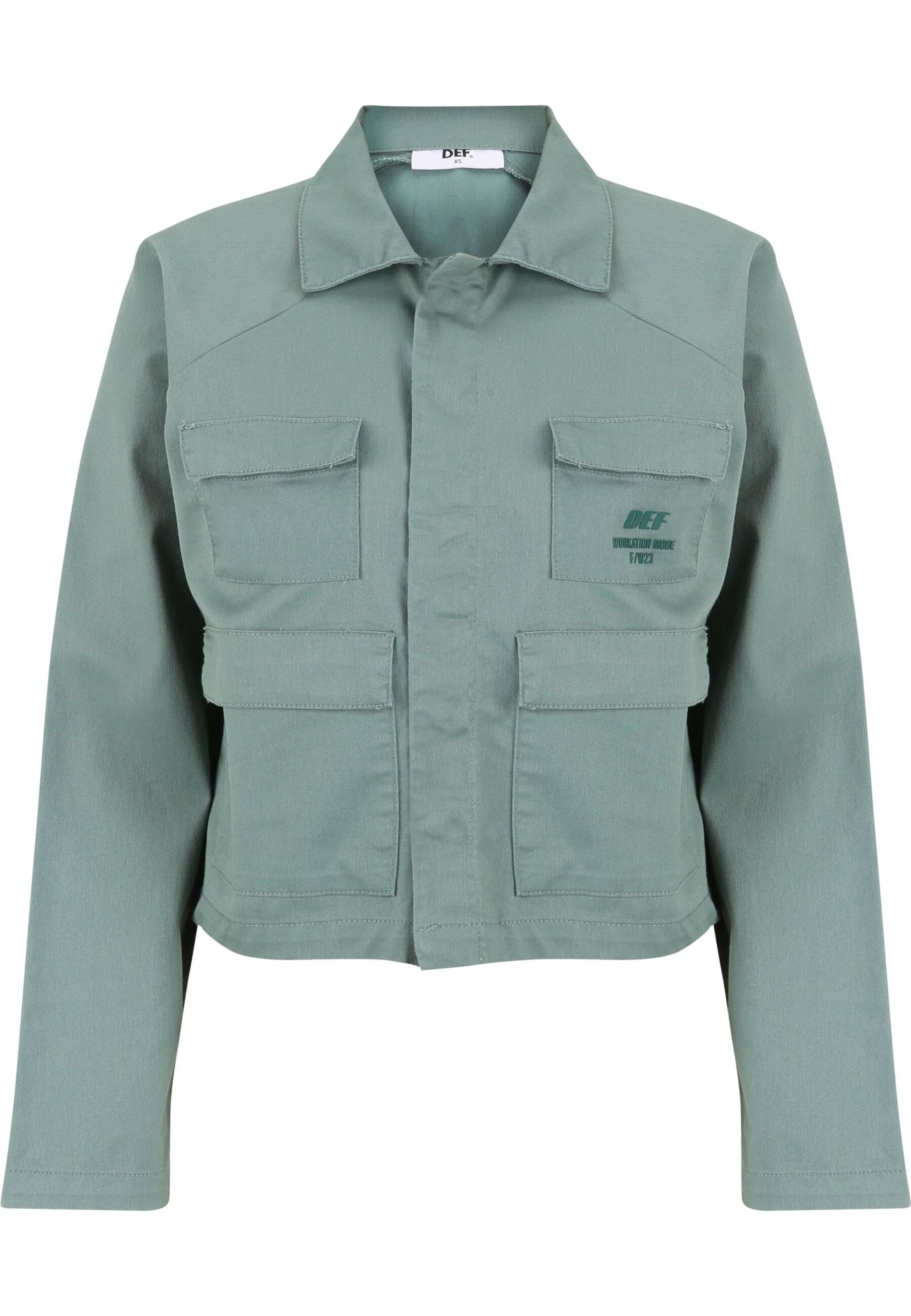 DEF Přechodná bunda 'Worky' – zelená: přední strana