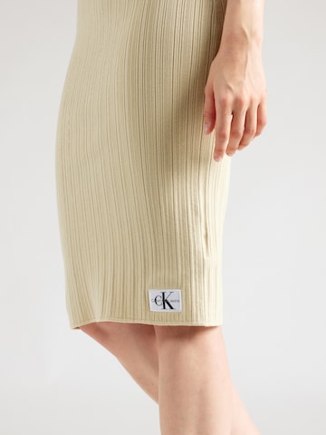 Calvin Klein Jeans Плетена рокля в бежово
