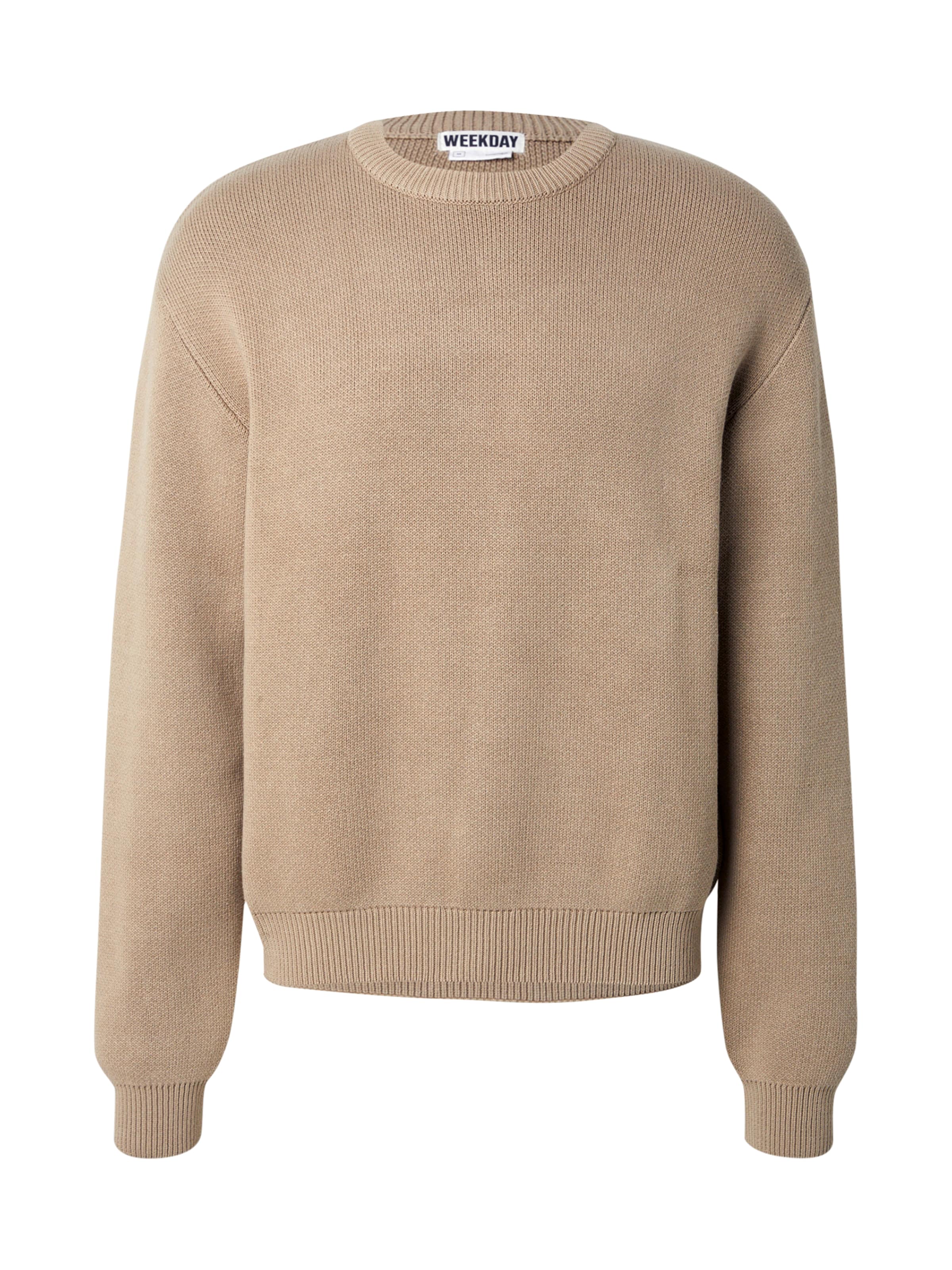 WEEKDAY Sweater 'Emilio' in Beige: front