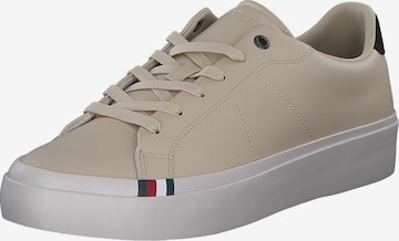 Baskets basses TOMMY HILFIGER en beige : devant