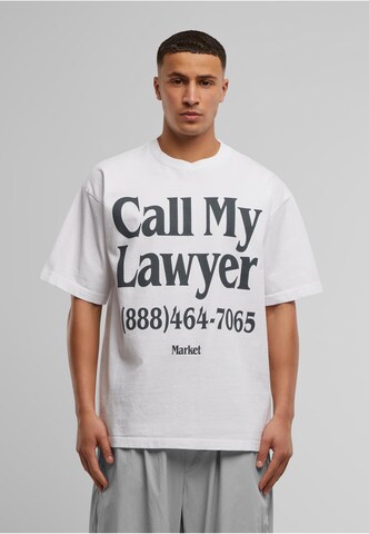 MARKET T-Shirt 'Call My Lawyer' in Weiß: Vorderseite