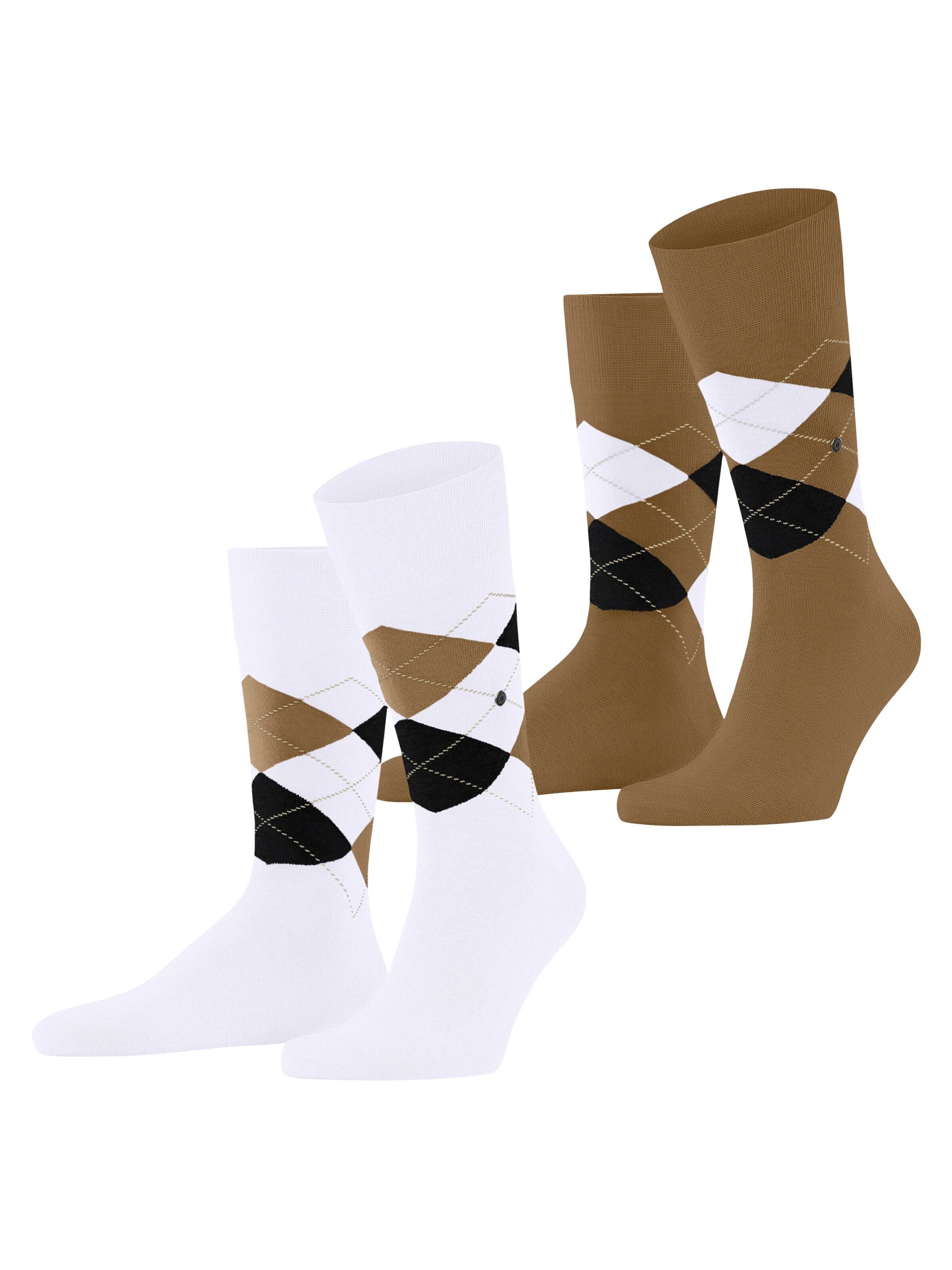 BURLINGTON Socks 'Everyday Argyle' in White: front