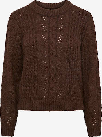 PIECES Sweater 'Sandra' in Brown: front