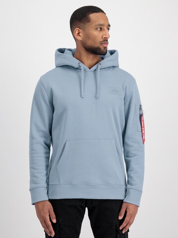 ALPHA INDUSTRIES Sweatshirt in Blauw: voorkant